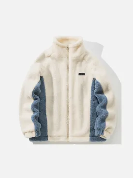 Aelfric Eden Vintage Color Blocking Sherpa Coat