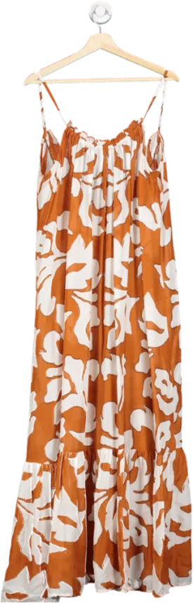 Anthropologie Orange The Malika Cover-up Maxi Dress UK Size 12
