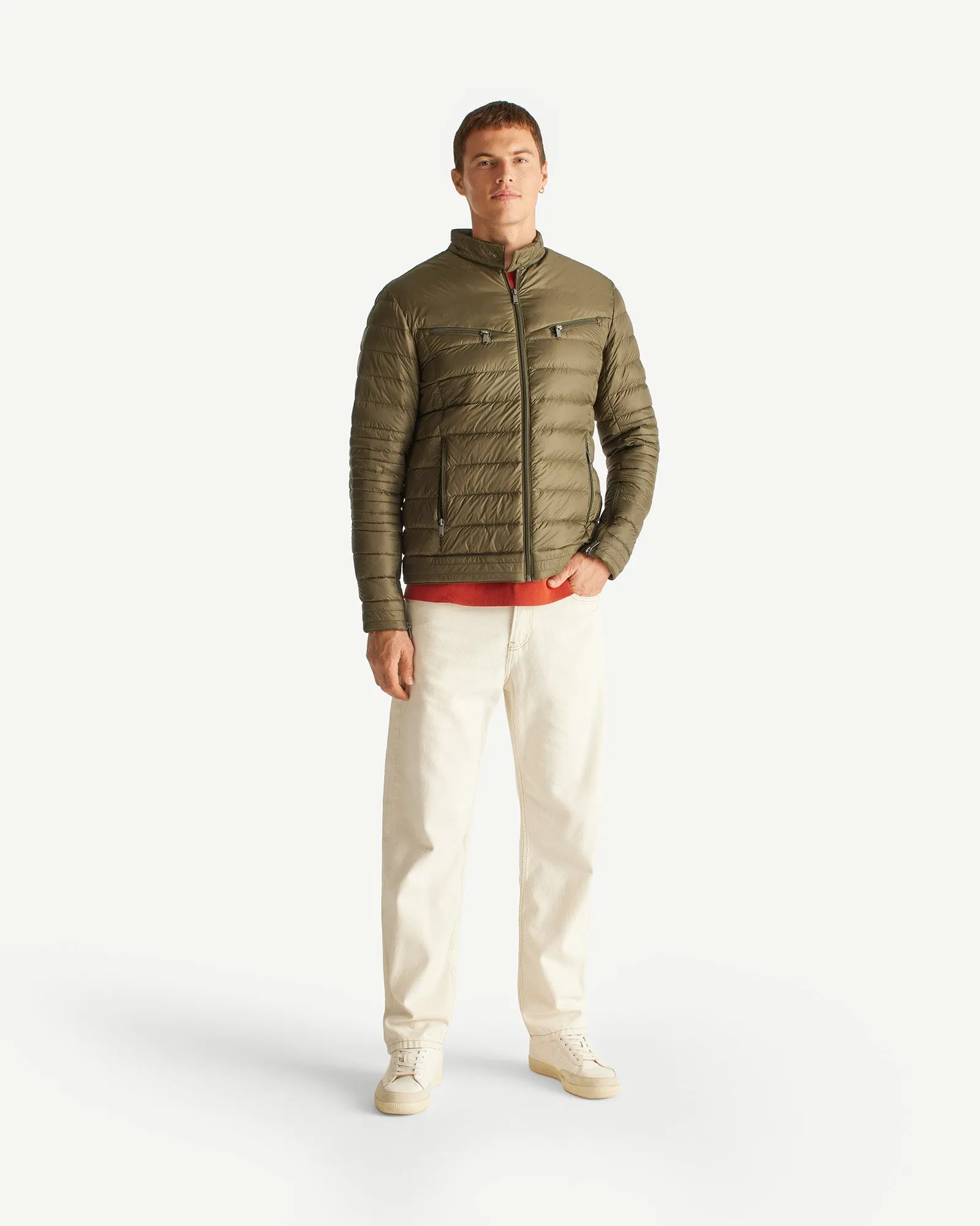 Army David biker fit puffer jacket