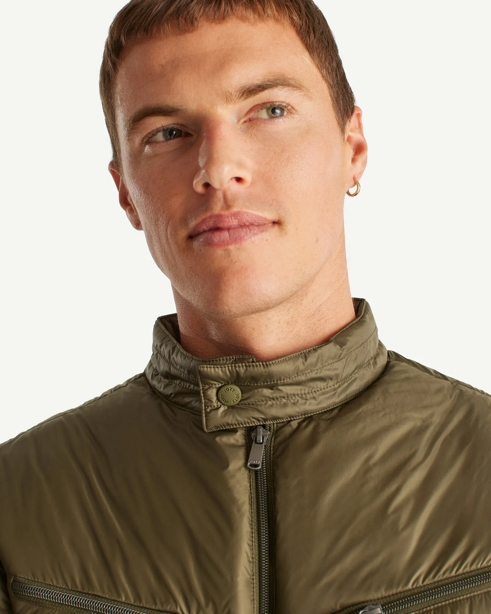 Army David biker fit puffer jacket