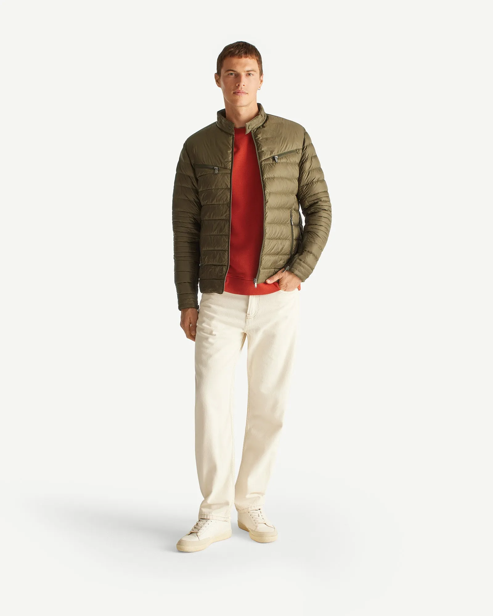 Army David biker fit puffer jacket