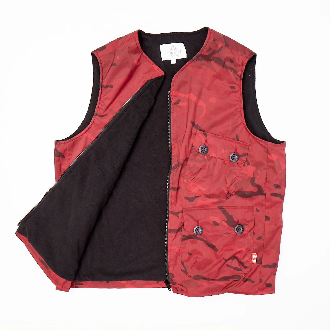 Brompton Red & Black Camo Ripstop Gilet