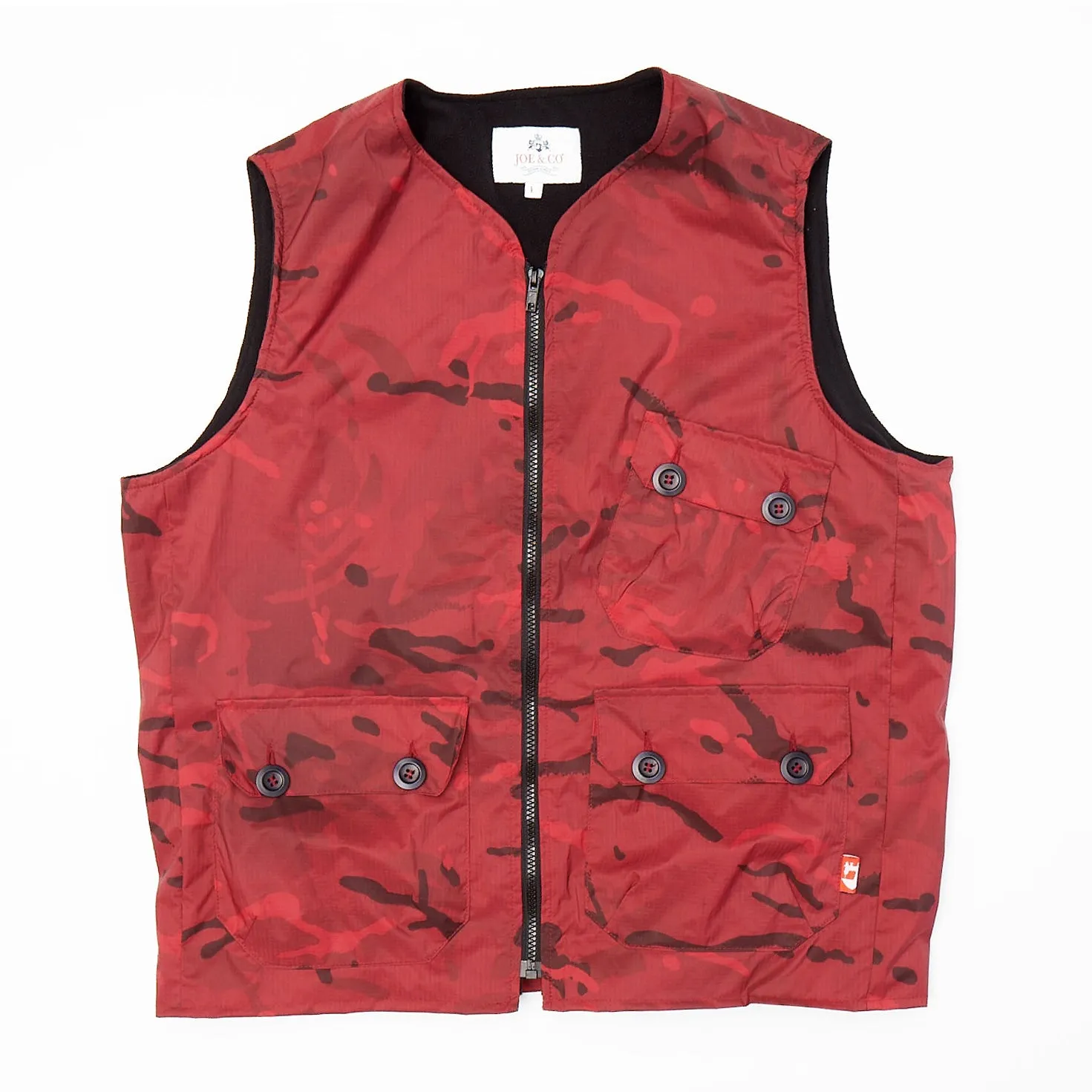 Brompton Red & Black Camo Ripstop Gilet