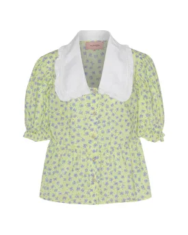 Cecilia Short shirt - Yellow Floral