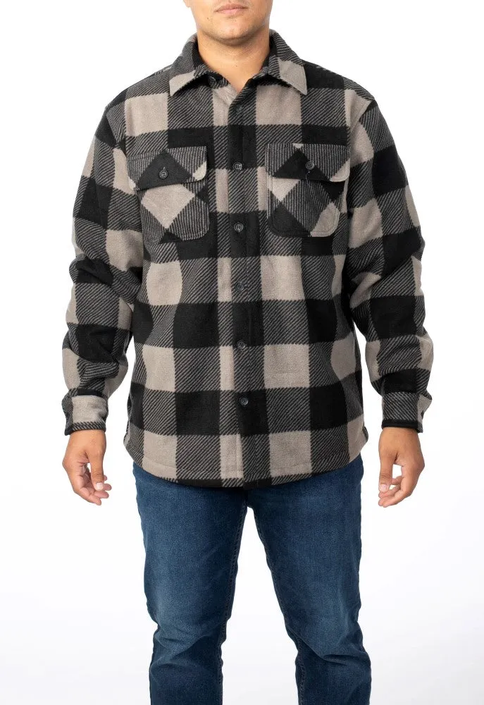 CG Classics Microfleece Fleece Lined Plaid Buffalo Check Jacket