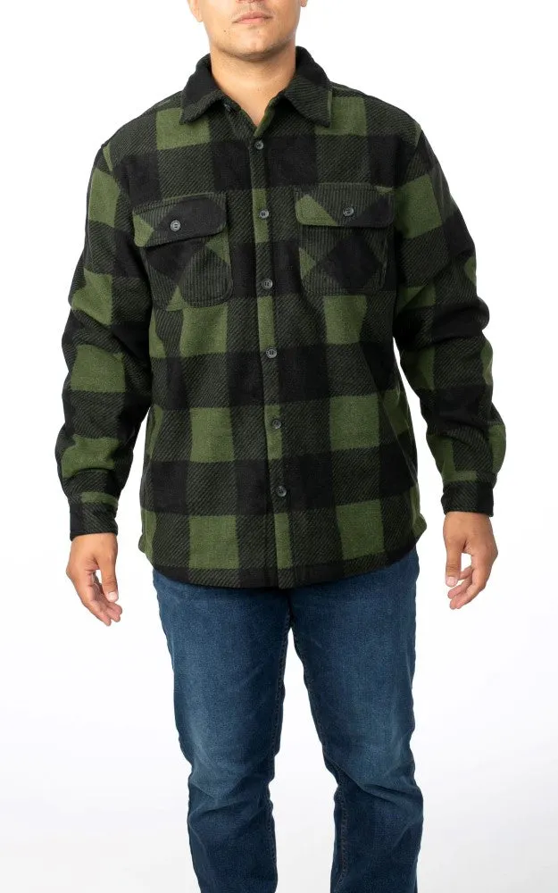 CG Classics Microfleece Fleece Lined Plaid Buffalo Check Jacket