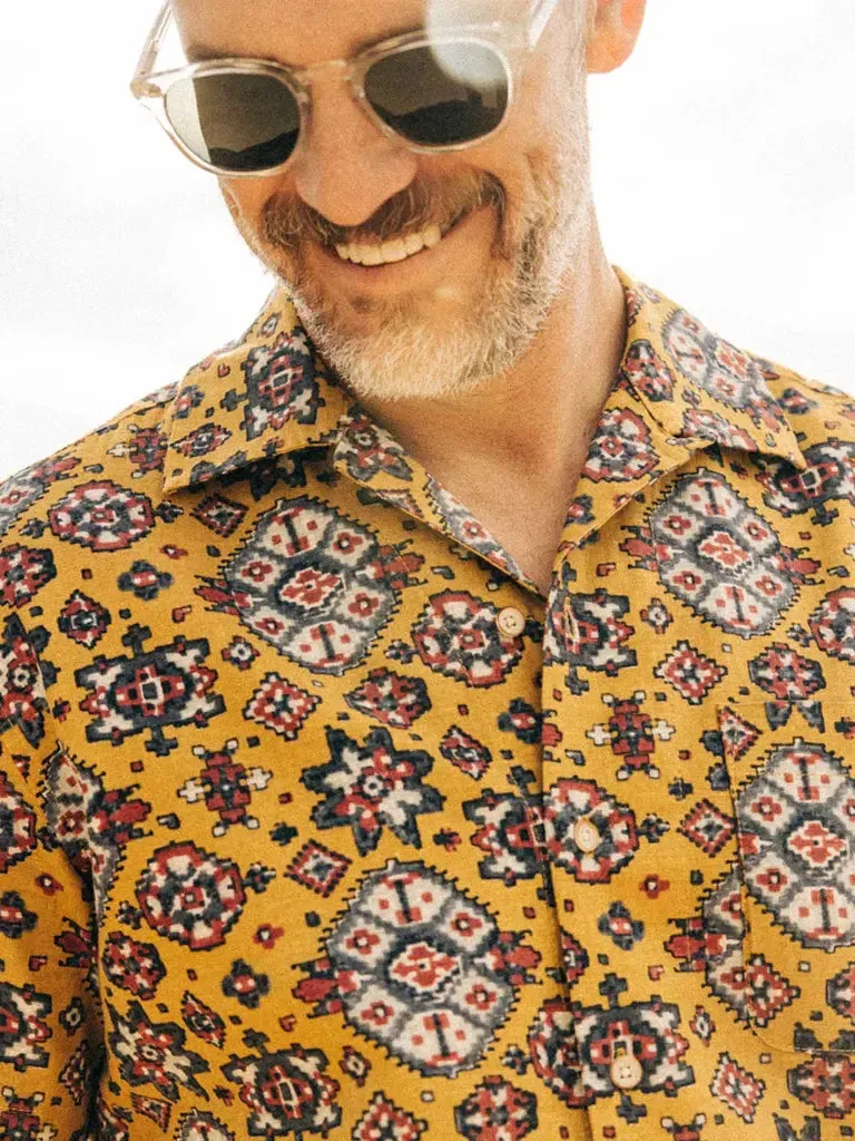 Davis Shirt- Tarnished Gold Print
