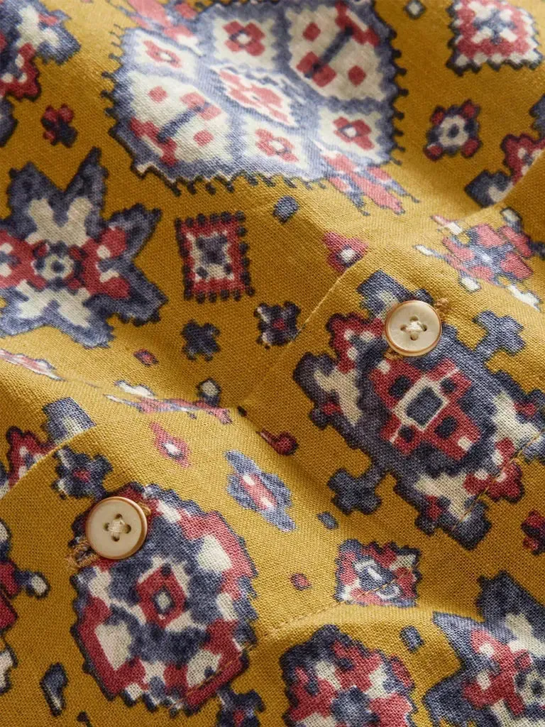 Davis Shirt- Tarnished Gold Print