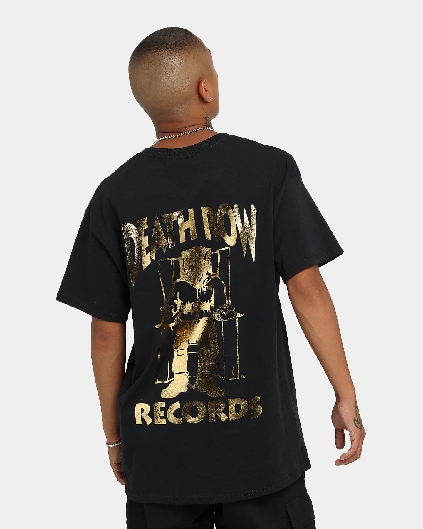 Deathrow Records Deathrow Logo T-Shirt Black/Gold