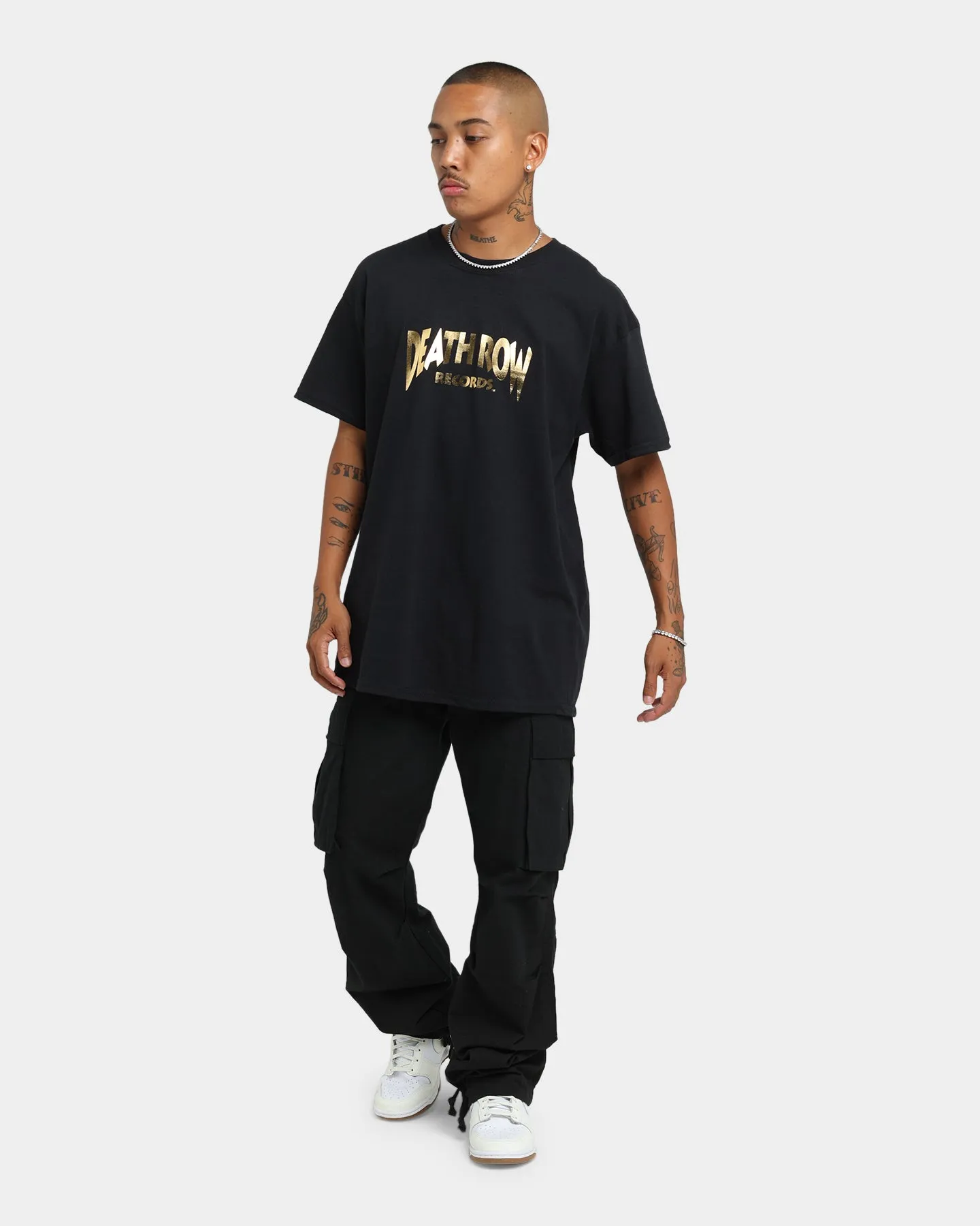 Deathrow Records Deathrow Logo T-Shirt Black/Gold