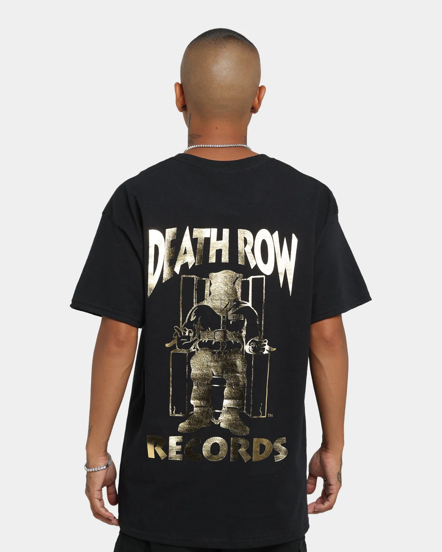 Deathrow Records Deathrow Logo T-Shirt Black/Gold