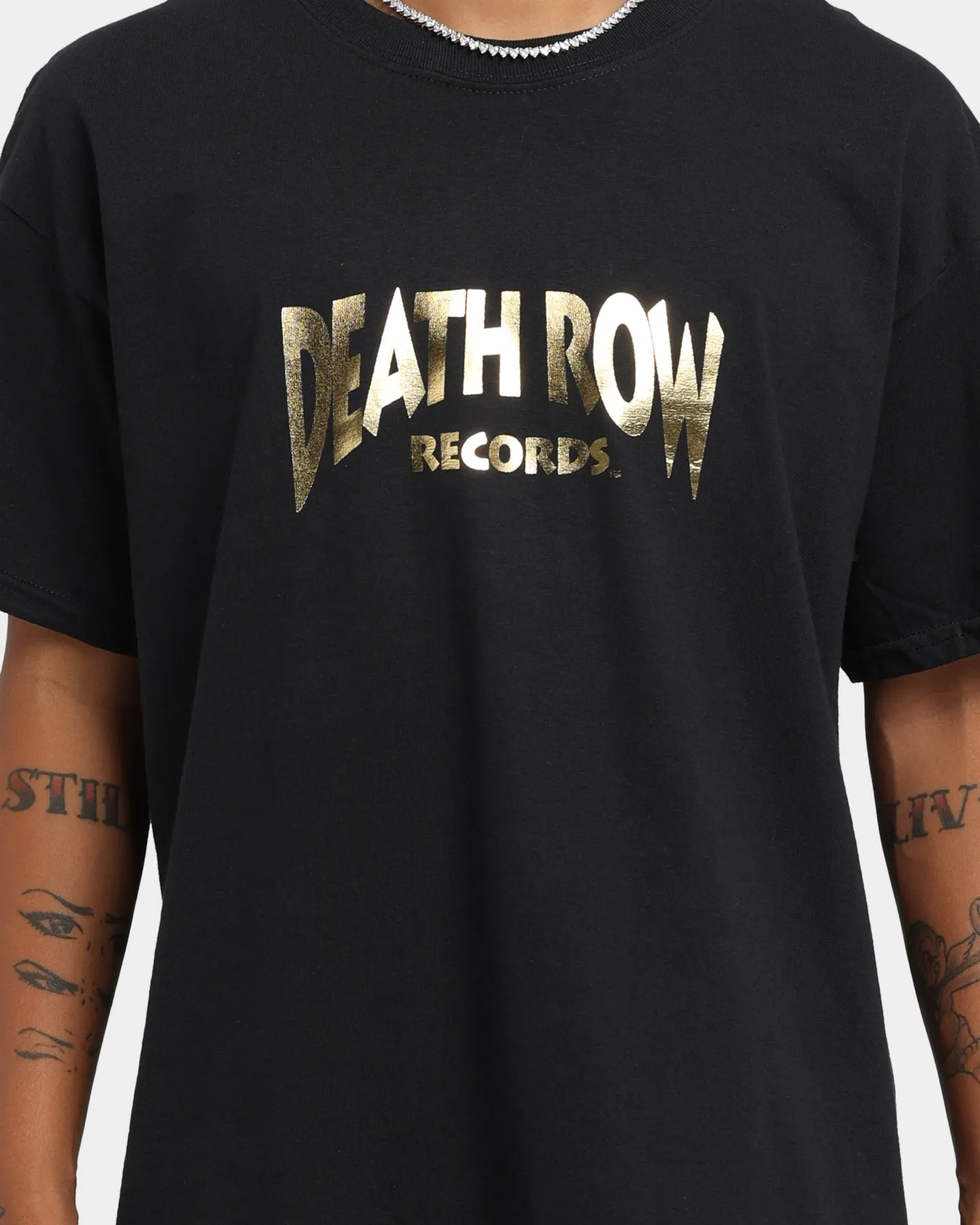 Deathrow Records Deathrow Logo T-Shirt Black/Gold
