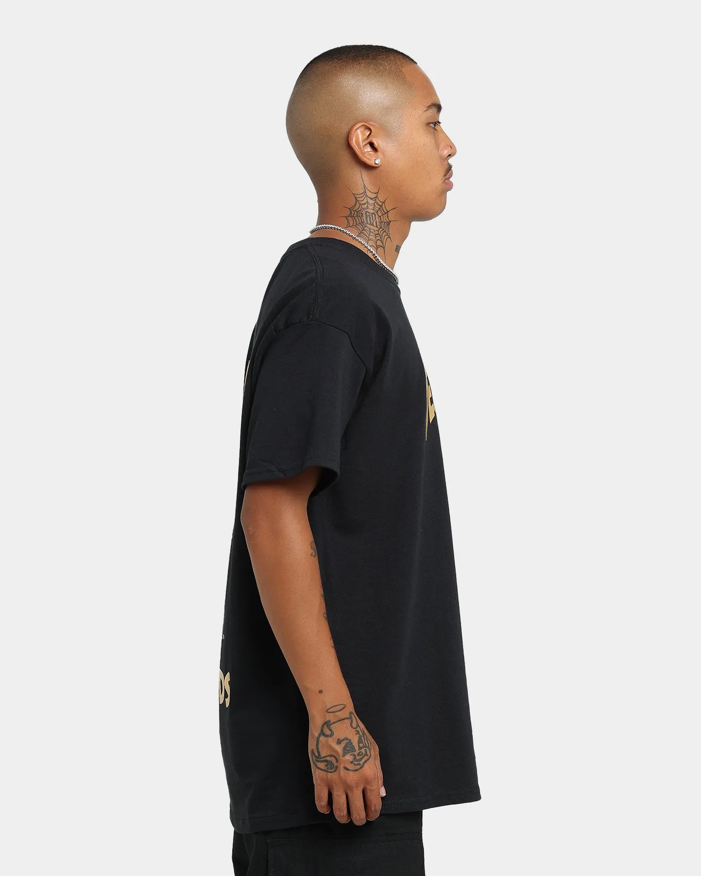 Deathrow Records Deathrow Logo T-Shirt Black/Gold
