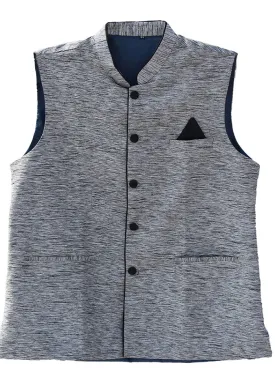 Designer Grey Color Waist Coat (D38)