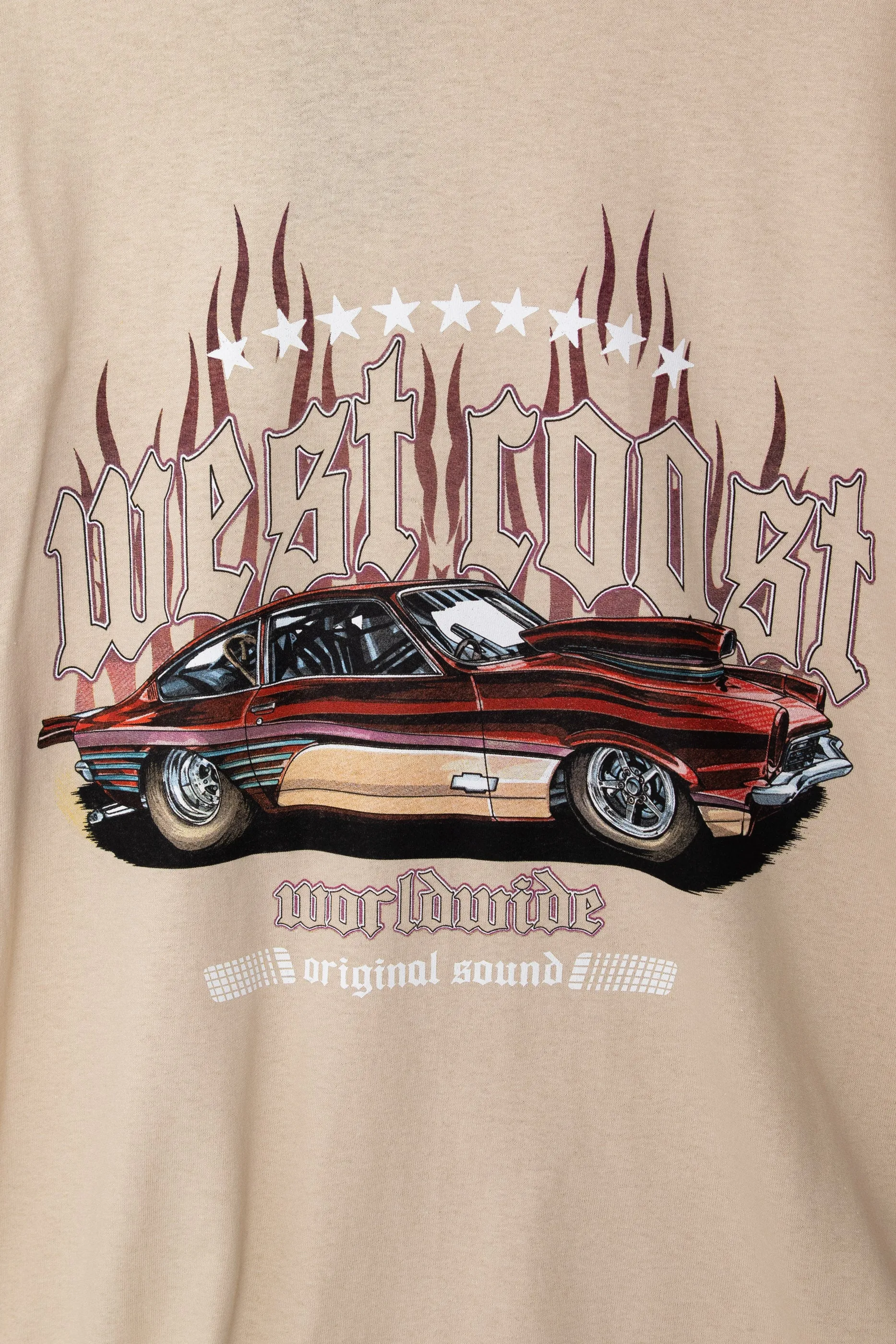 DSTRCT Relaxed T-Shirt with West Coast Print
