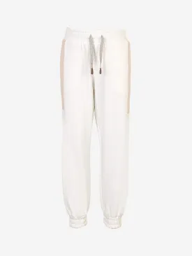 Eleventy Boys Logo Joggers in Ivory