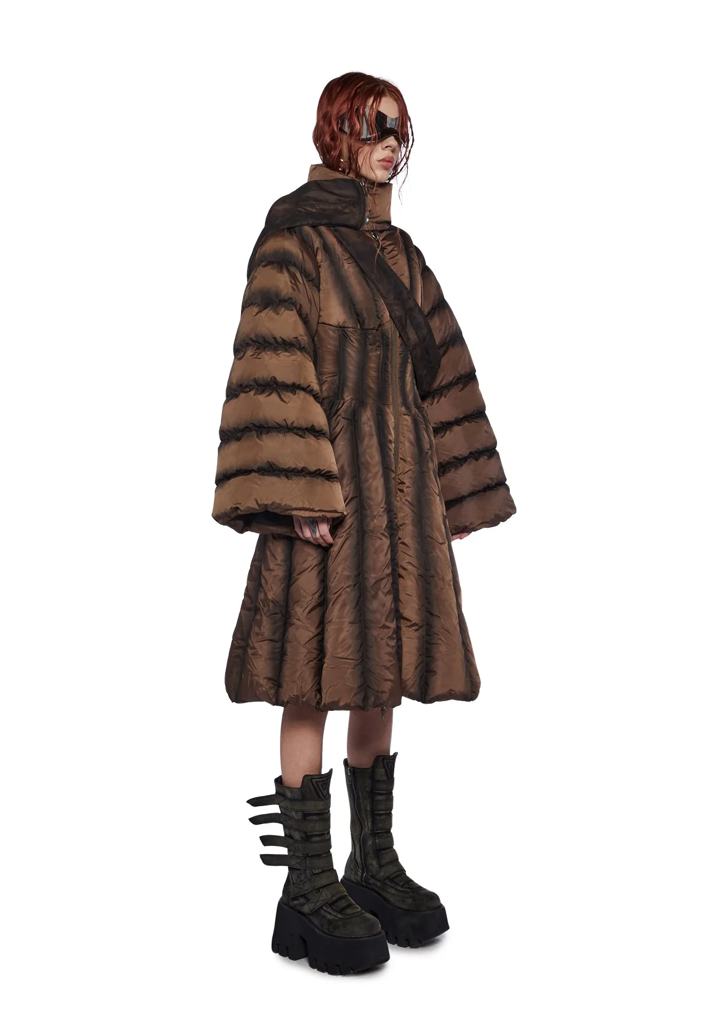 Fader Puffer Jacket And Scarf