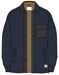 Firelight Sherpa Lined Overshirt - Rich Navy