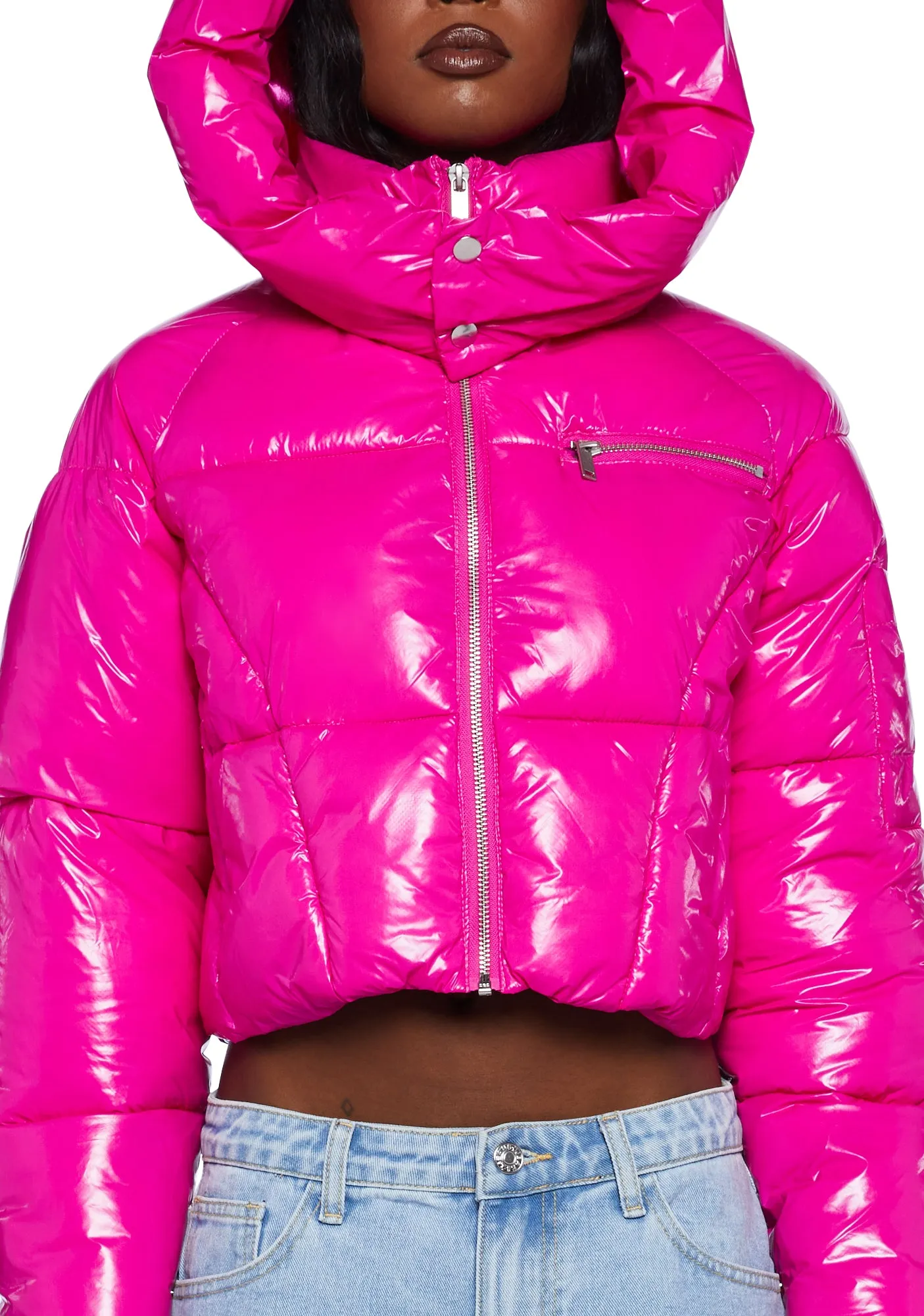 Futuristic Flair Puffer Jacket