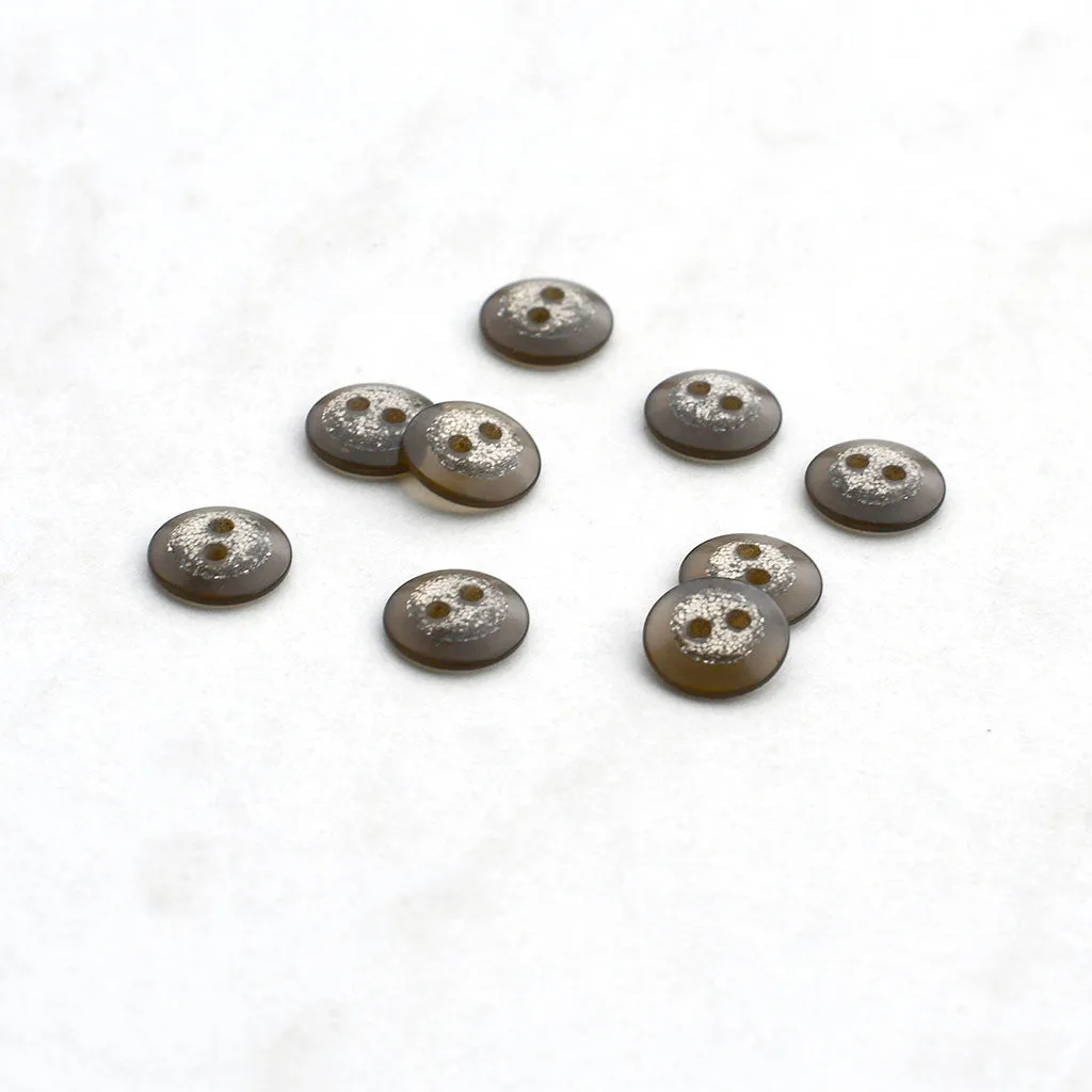 Glittery Transparent Shirt Button