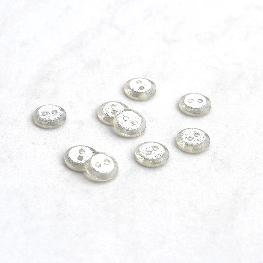 Glittery Transparent Shirt Button