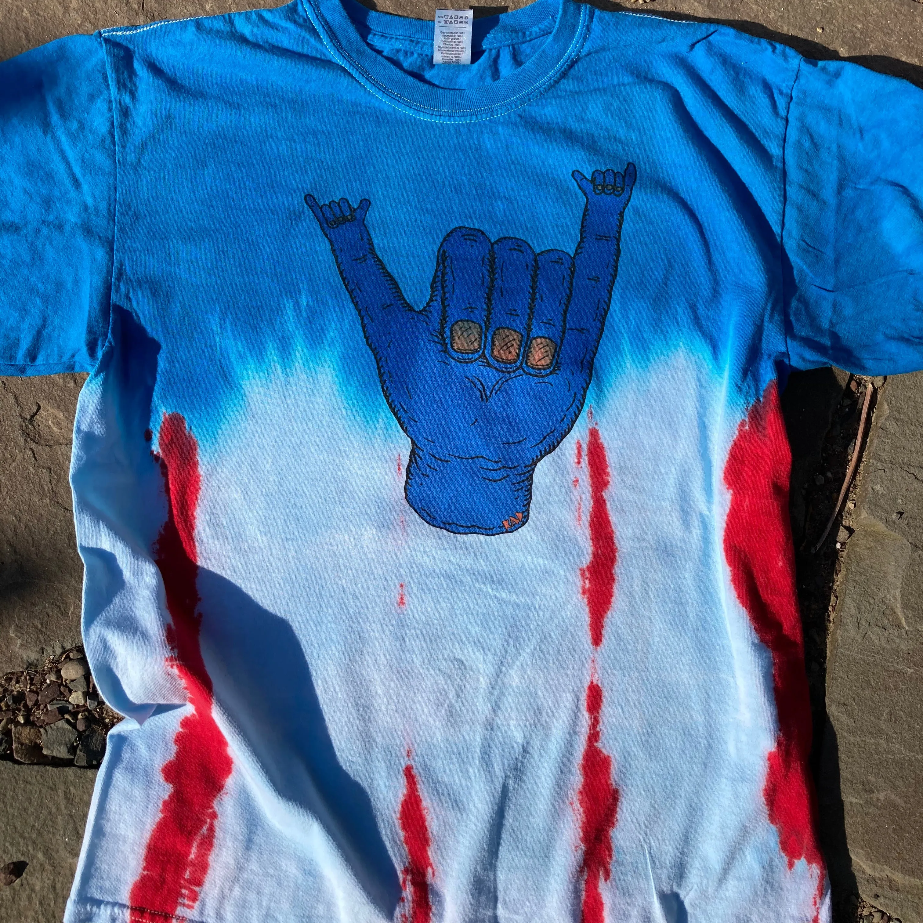 Hang Loose 'Merica tie dye shirt (LARGE)