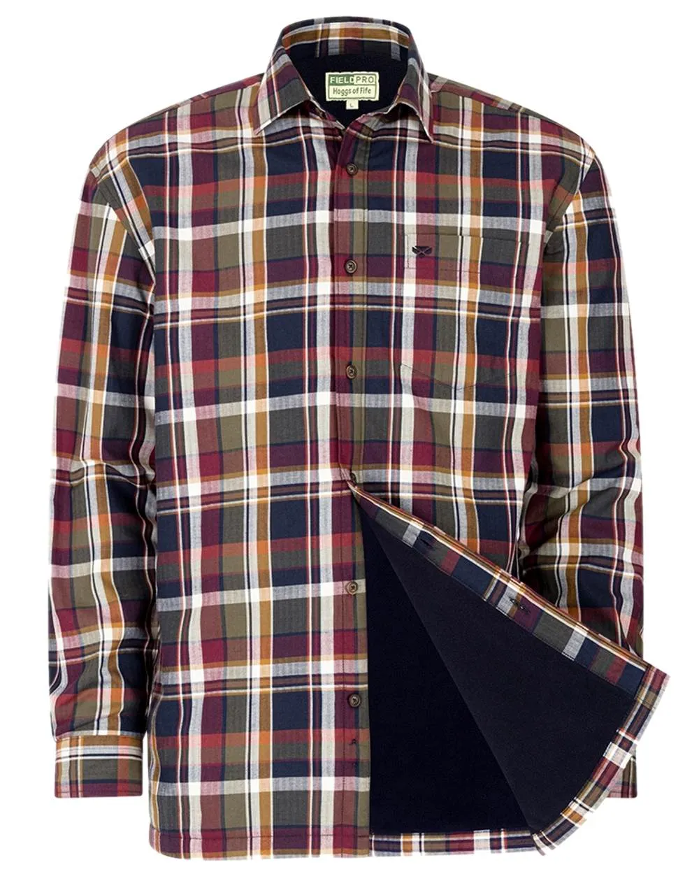 Hoggs of Fife Arran Micro Fleece Lined 100% Cotton Shirt