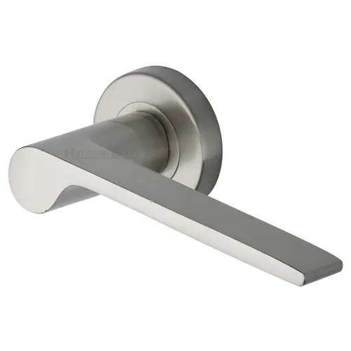 Julia Lever Handle on Round Rose