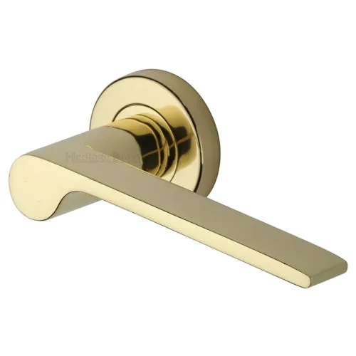 Julia Lever Handle on Round Rose