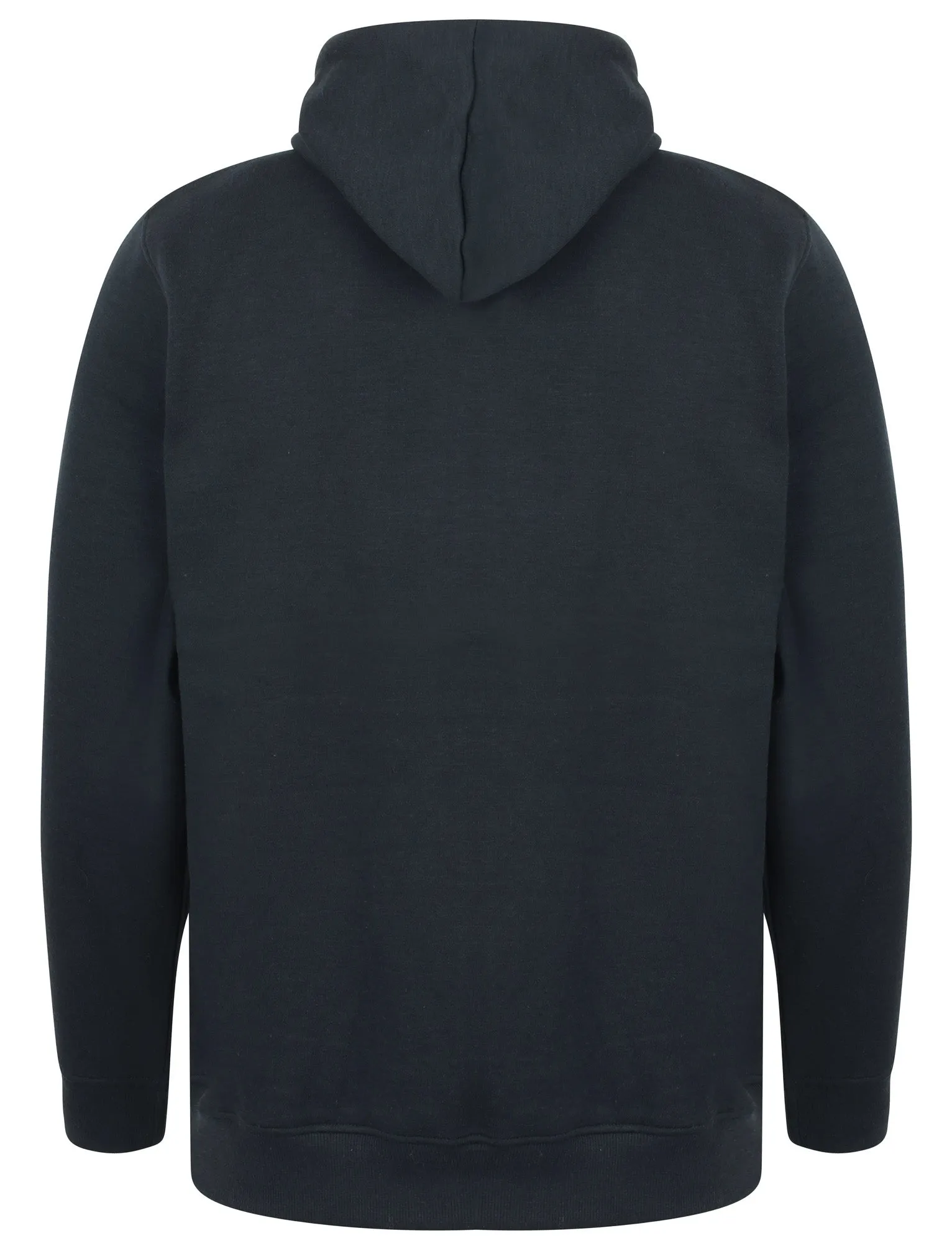 Kesler Brush Back Fleece Basic Zip Through Hoodie In Navy