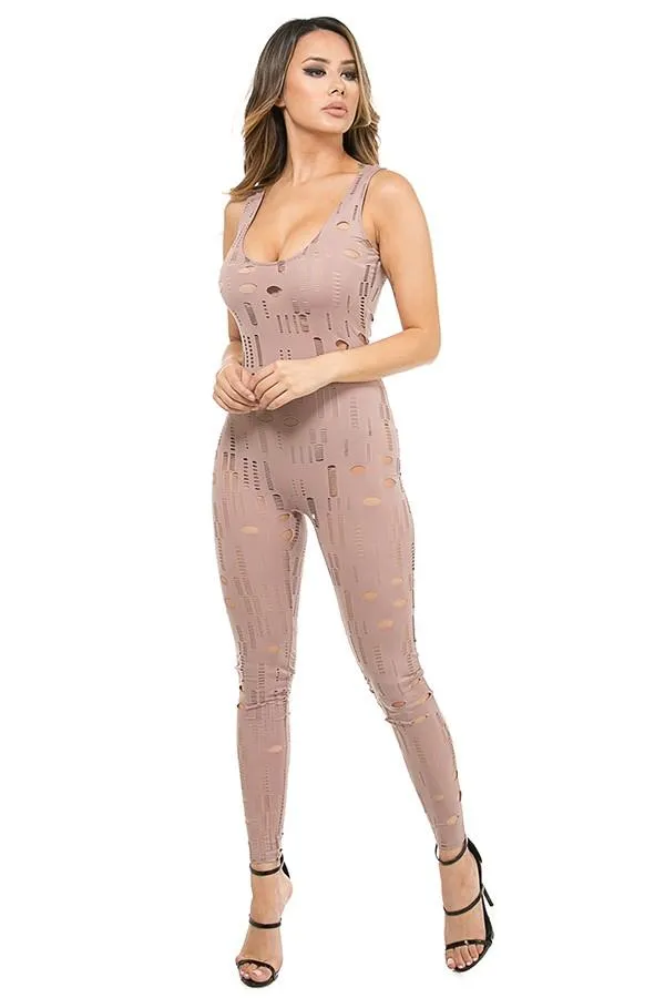 KEYHOLE SHEAR JUMPSUIT