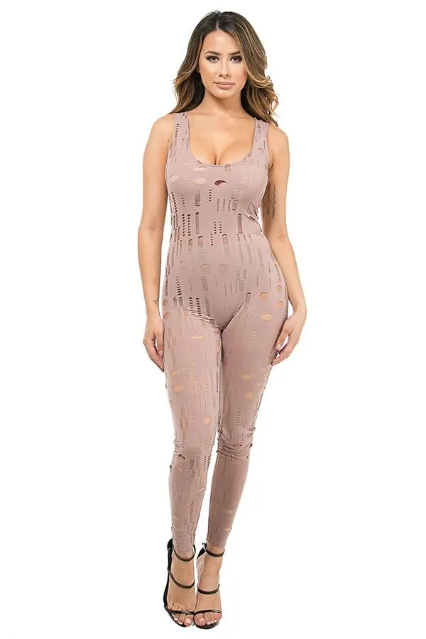 KEYHOLE SHEAR JUMPSUIT