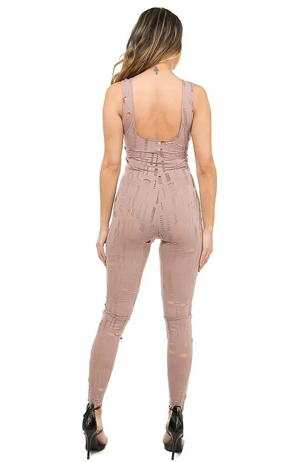 KEYHOLE SHEAR JUMPSUIT