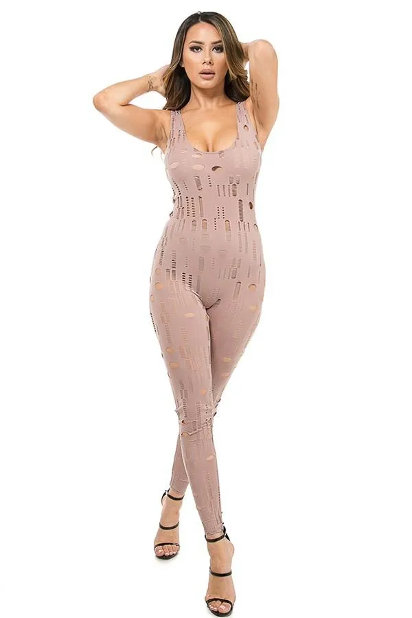 KEYHOLE SHEAR JUMPSUIT