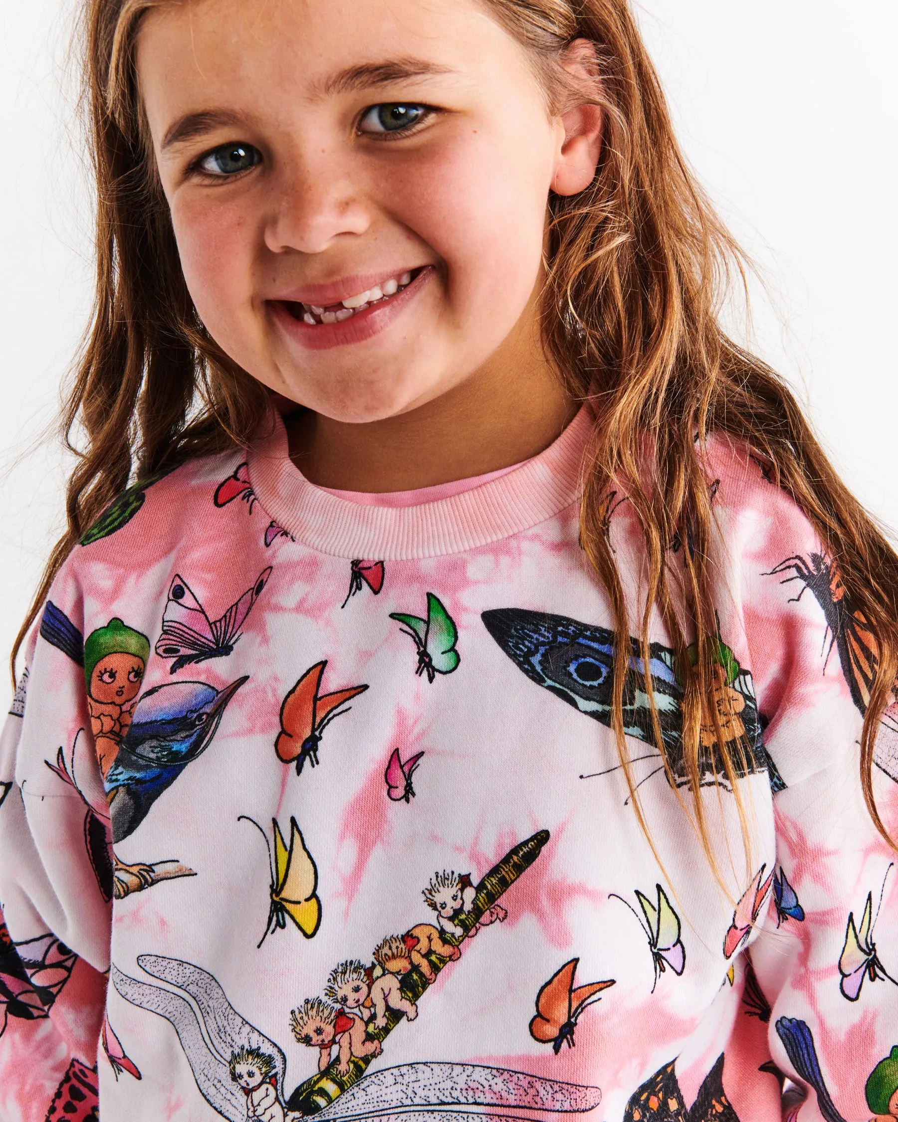 Kip&Co x May Gibbs Fly Baby Tie Dye Organic Cotton Sweater