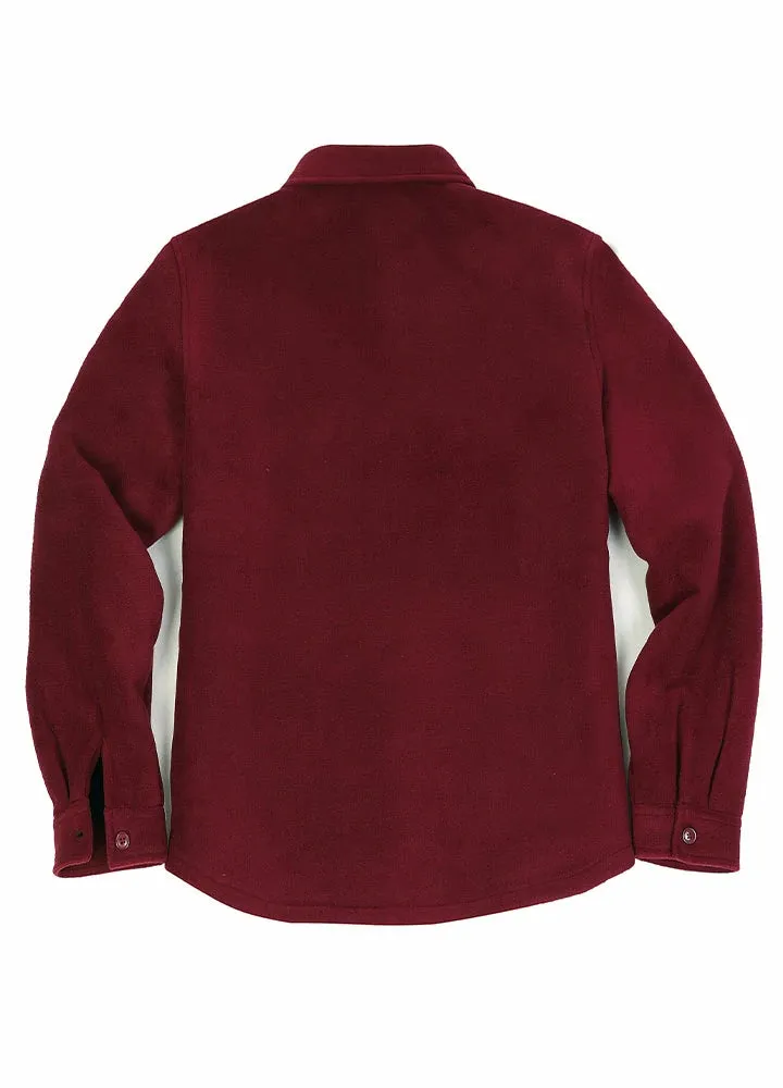 Men's Warm Sherpa Lined Fleece Shirt Jacket