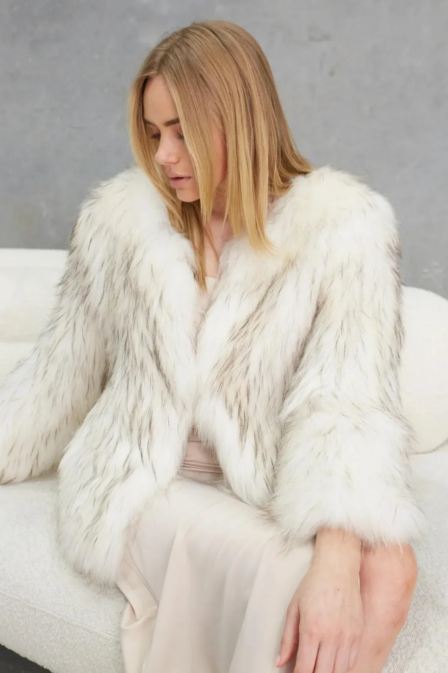 Nala Raccoon Jacket White Cloud