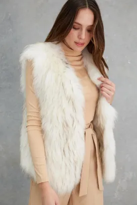 Neesa Raccoon Vest White Cloud