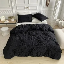 Pinch Pleat Bloom Duvet Cover Set
