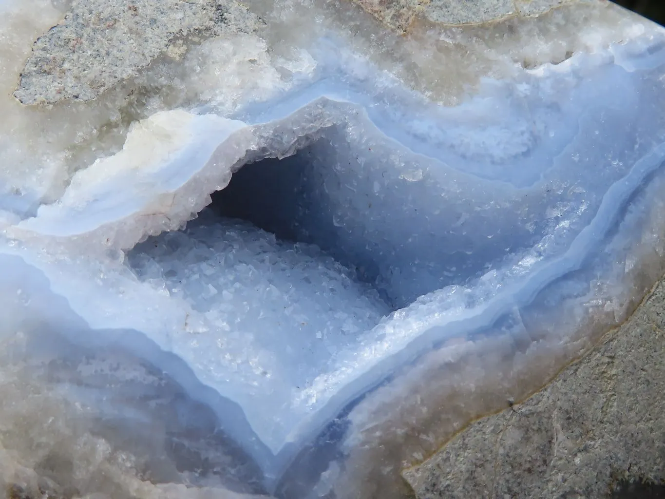 Polished Blue Lace Agate Free Forms  x 3 From Nsanje, Malawi