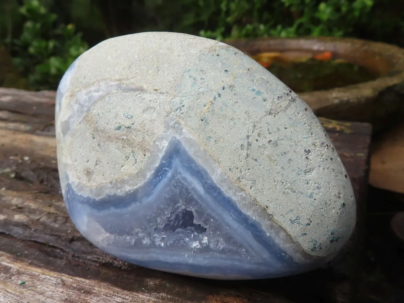 Polished Blue Lace Agate Free Forms  x 3 From Nsanje, Malawi