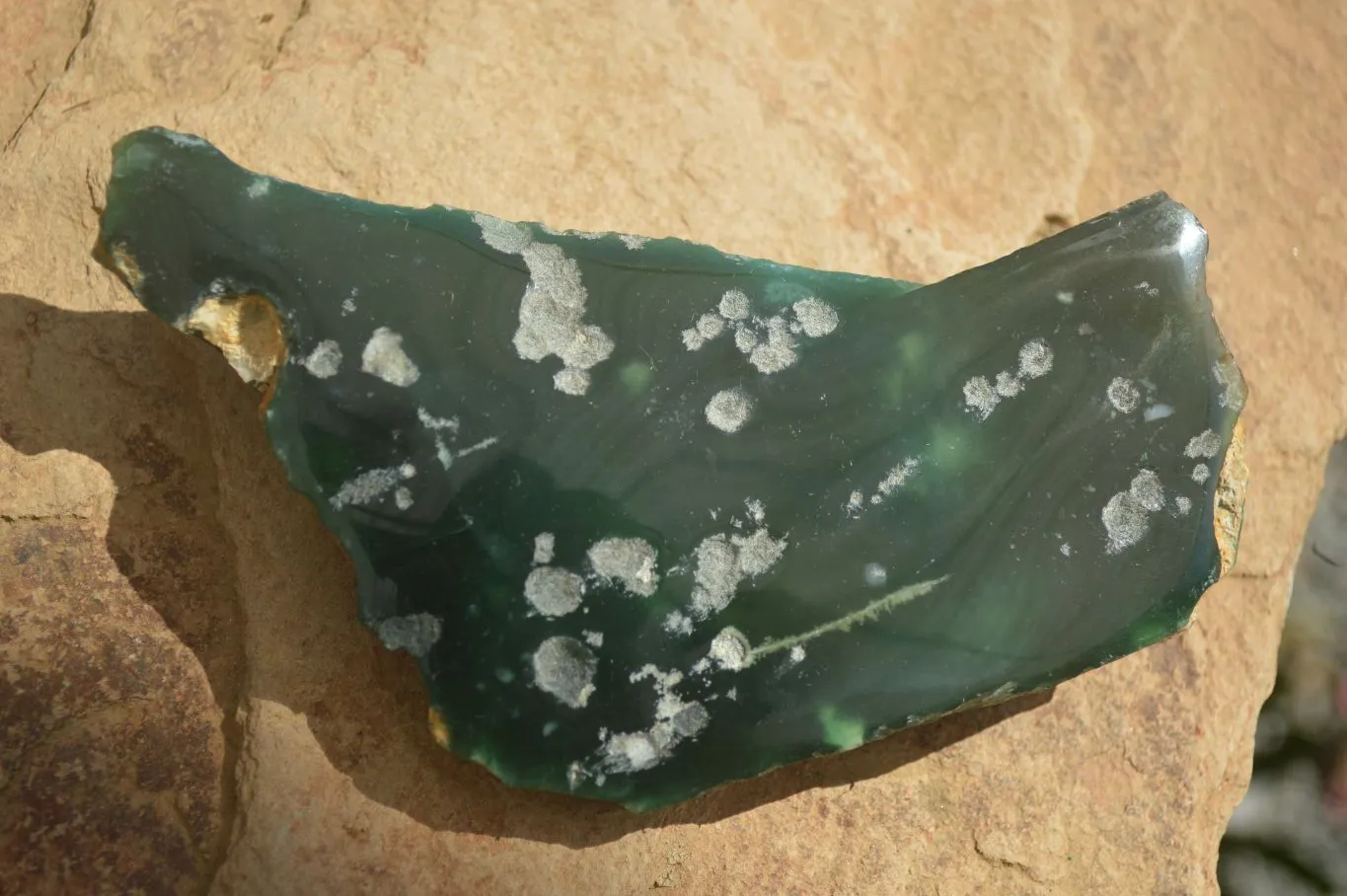 Polished One Side Polished Emerald Mtorolite Plates  x 4 From Zimbabwe