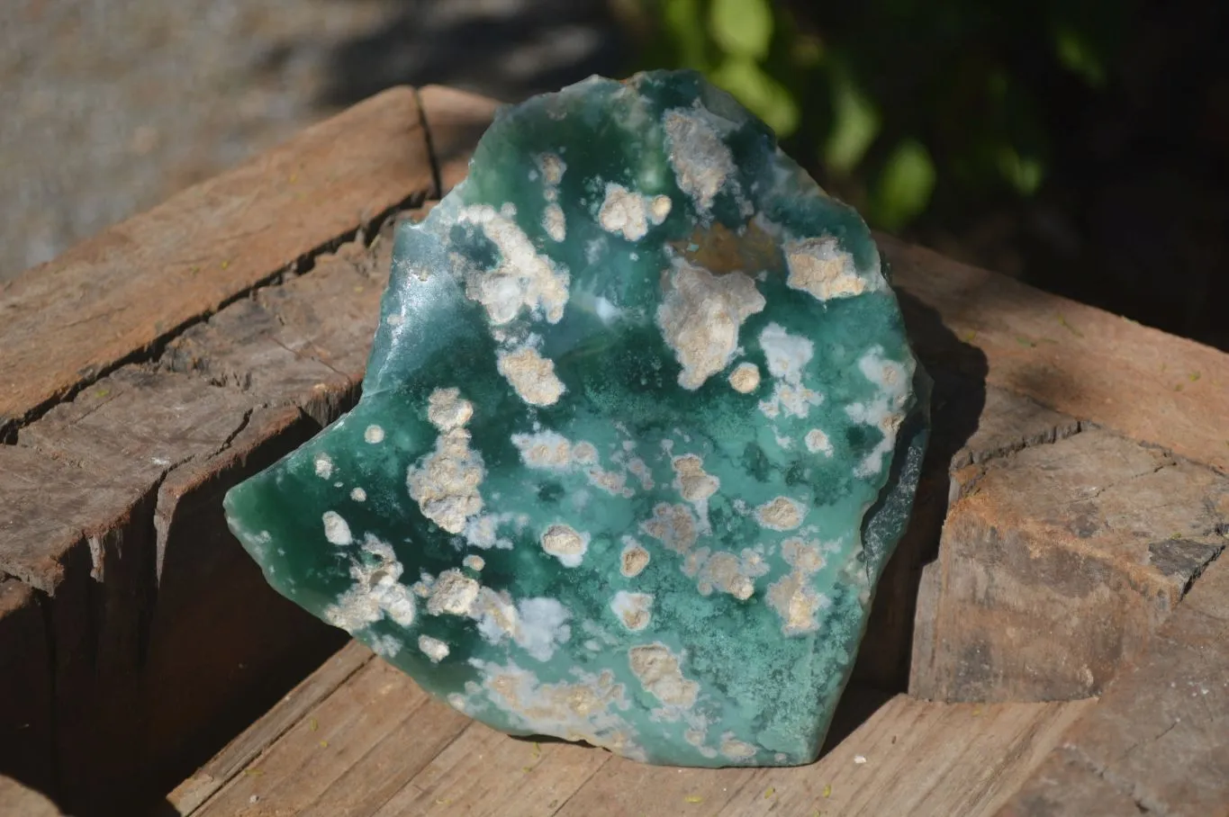Polished One Side Polished Emerald Mtorolite Plates  x 4 From Zimbabwe