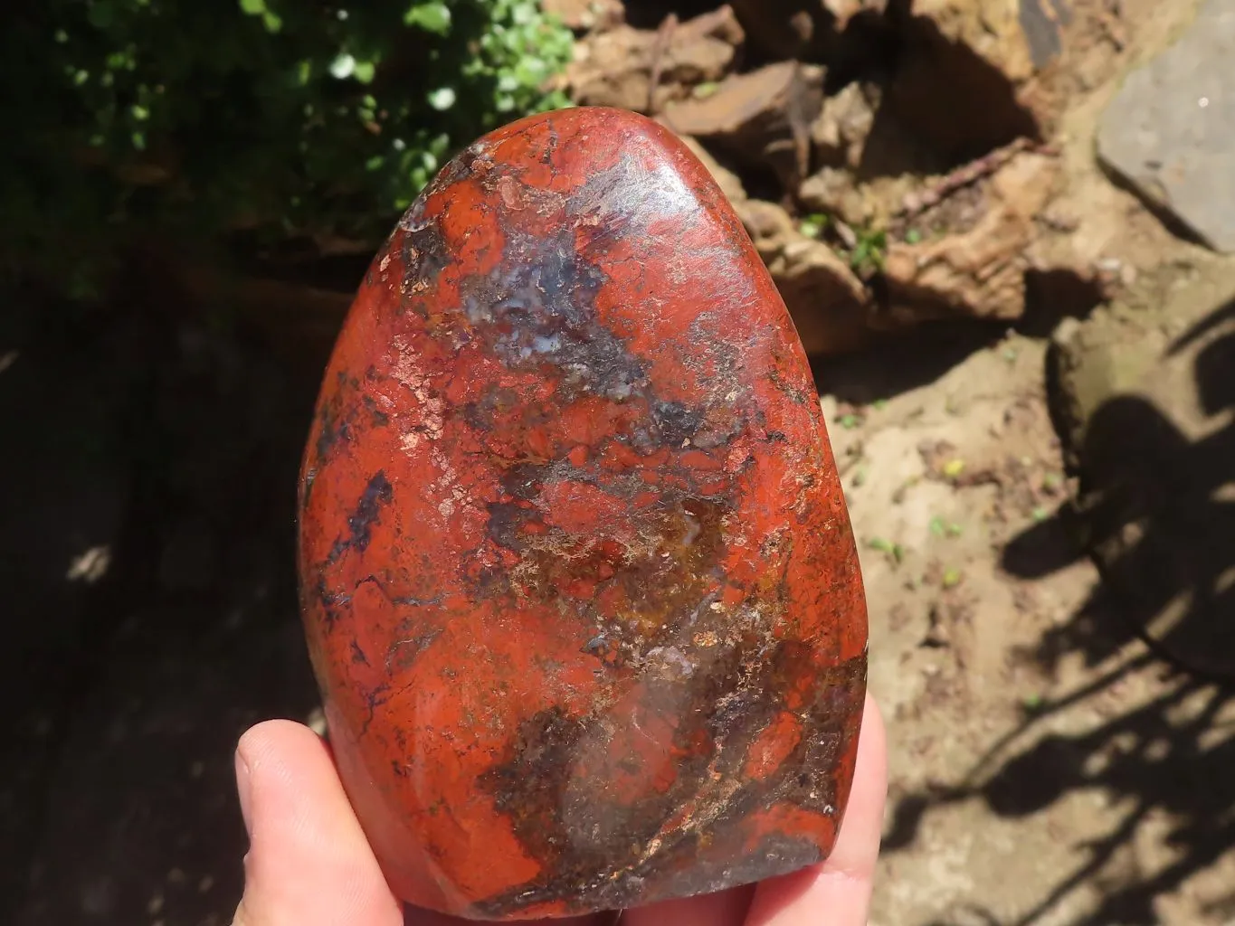 Polished Stunning Red Flame Jasper Standing Free Forms  x 6 From Madagascar