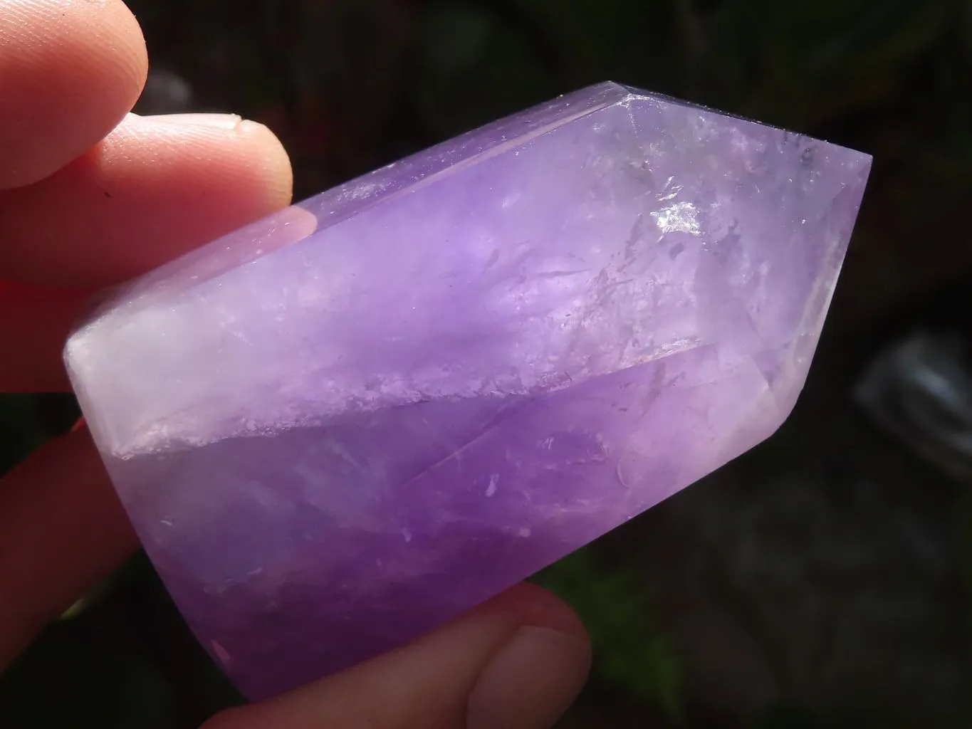 Polished Window Amethyst Points x 6 From Madagascar