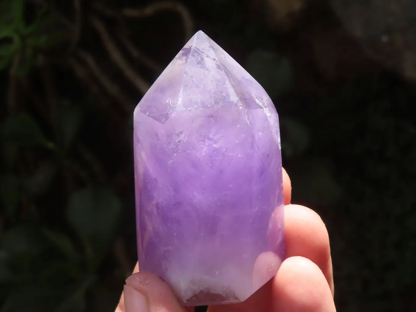 Polished Window Amethyst Points x 6 From Madagascar