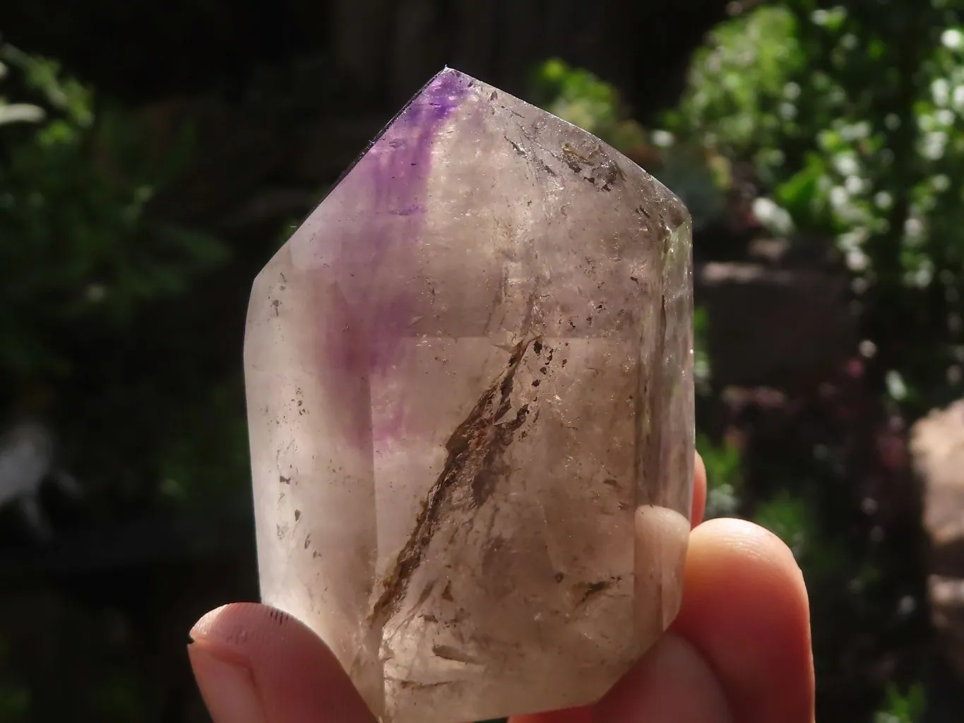 Polished Window Amethyst Points x 6 From Madagascar