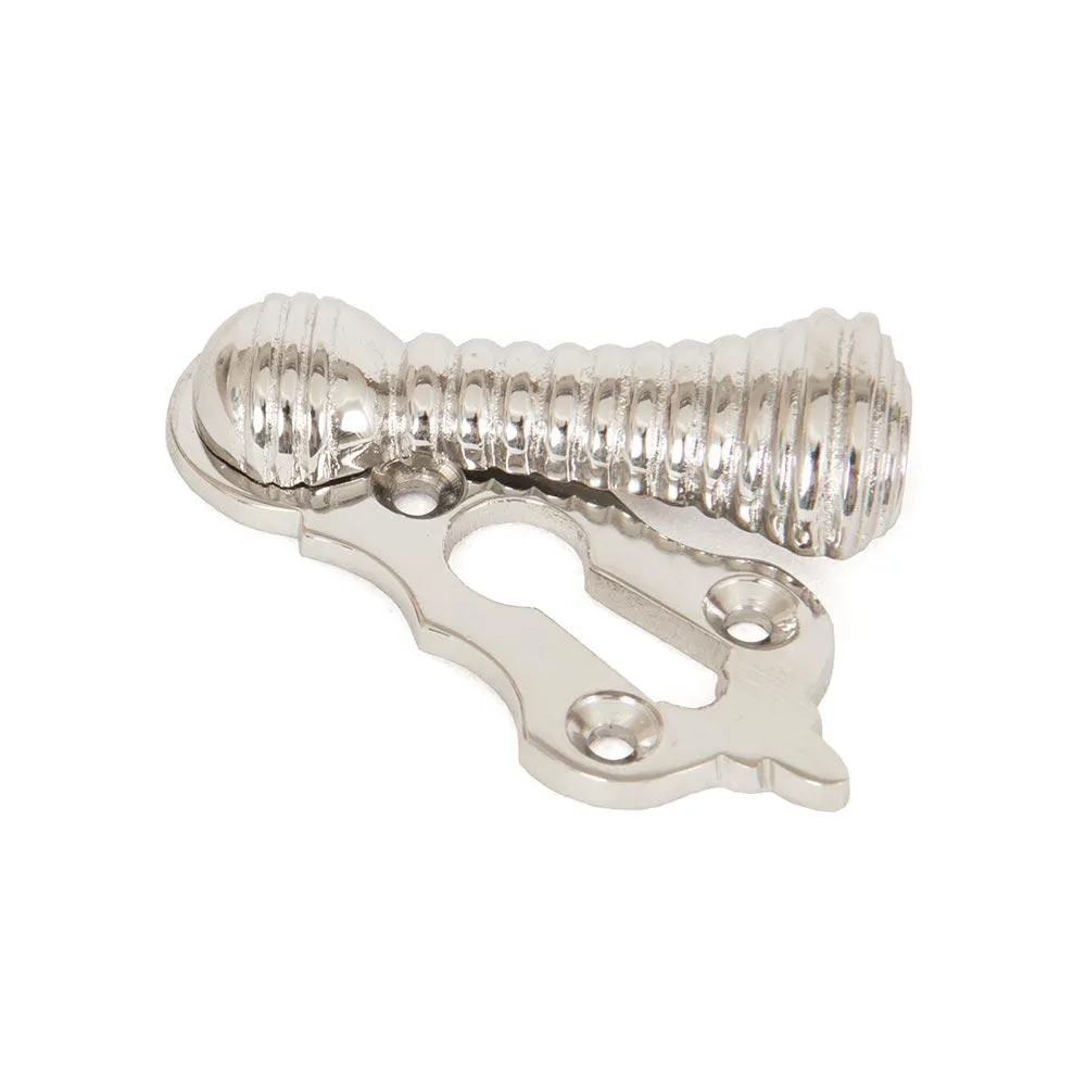 Reeded Beehive Covered Keyhole Escutcheon