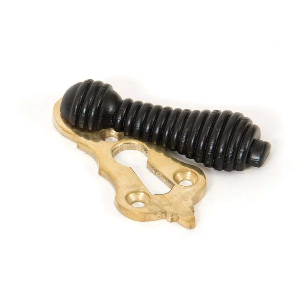 Reeded Beehive Covered Keyhole Escutcheon