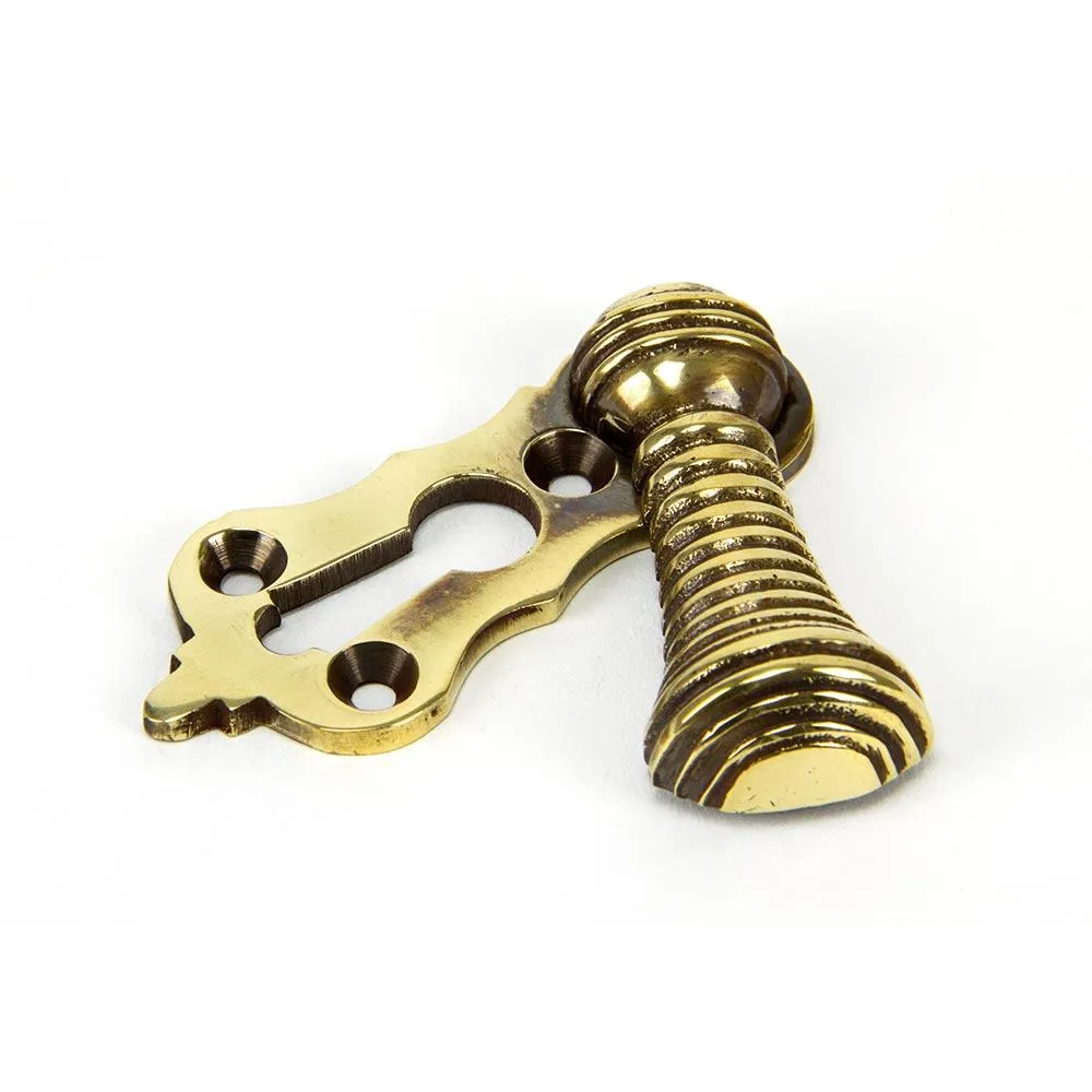 Reeded Beehive Covered Keyhole Escutcheon